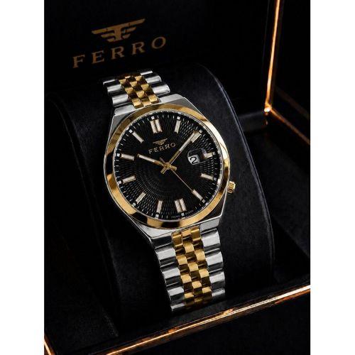 Ferro Premium İtalian Desing Çelik Kordon Nişan Ve Damat Saati 3 Atm Erkek Kol Saati EFM40136-B3