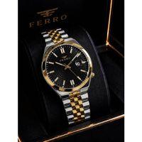 Ferro Premium İtalian Desing Çelik Kordon Nişan Ve Damat Saati 3 Atm Erkek Kol Saati EFM40136-B3
