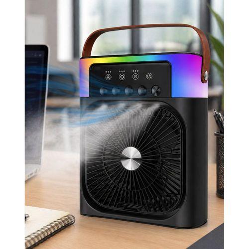 Mini Klima Fan Buharlı Soğutucu Rgb Led Işıklı Taşınabilir Masaüstü Fan