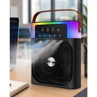 Mini Klima Fan Buharlı Soğutucu Rgb Led Işıklı Taşınabilir Masaüstü Fan