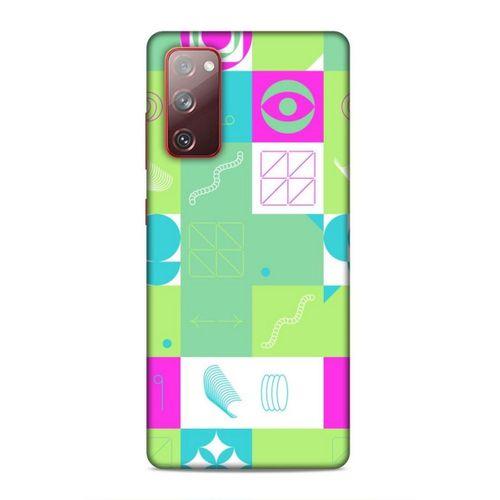 Samsung Galaxy S20 Fe Uyumlu Kılıf Insomnia (30) Silicone Case Pembe Yeşil