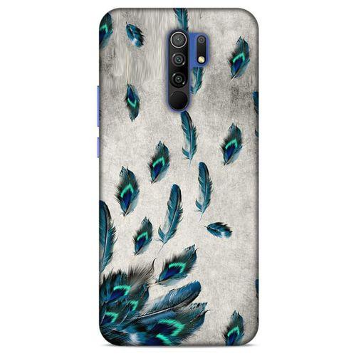 Xiaomi Redmi 9 Kılıf Desenli Özel Seri Tüyler (16) Kalın Kılıf