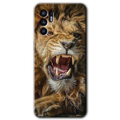 Potkal Hediye Fabrikası Oppo Reno 6 Kılıf HD Desen Baskılı Arka Kapak - Lion King