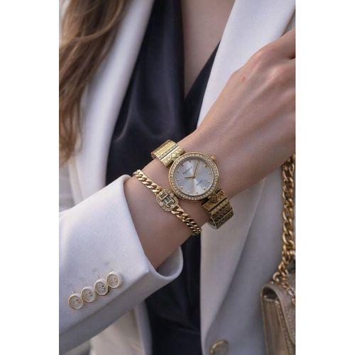 Ferrucci Çelik Kordon 2 Yıl Garantili 3 Atm Suya Dayanıklı Kadın Kol Saati+Bileklik F.EM03693.4