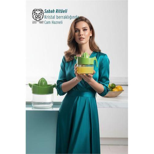 Cam Hazneli 300 ml Lüks Limon ve Portakal Sıkacağı 11,4 cm