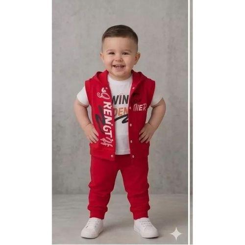 1/4 Yaş Winner Baskılı Yelekli 3lü Çocuk Takımı