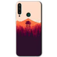 Huawei Y6P Kılıf Baskılı Kapak - Gözlem Kulesi +Tam Kaplayan Mat Seramik