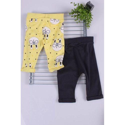 Erkek Bebek Desenli 2'li Pantolon 3/12 Ay