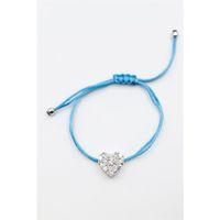 Kalp İp Bileklik - Turkuaz