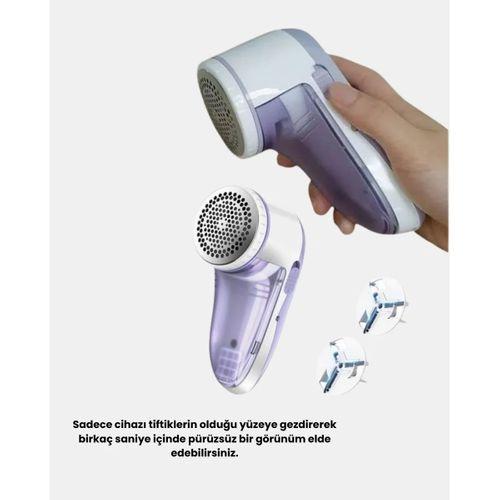 Şarjlı Tiftik Temizleyici – Çıkarılabilir Hazneli, Anti-statik Fırçalı, Usb Şarjlı