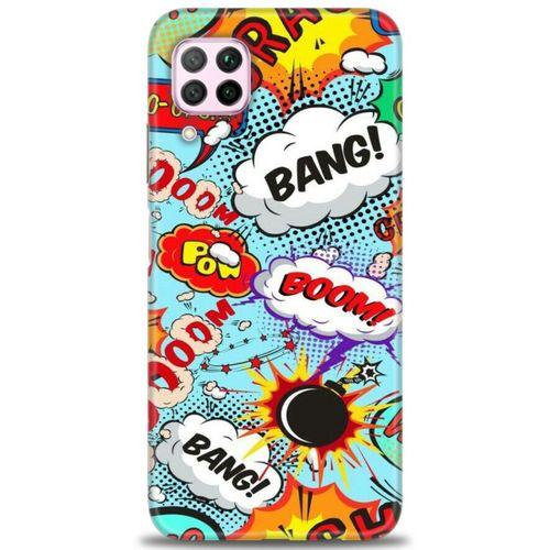 Huawei P40 Lite Kılıf HD Baskılı Kılıf - Bang Boom + Tam Ekran Koruyucu