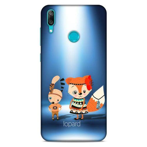 Huawei Y7 Prime 2019 Kılıf FunnyMaX (1) Kılıfı Mavi Beyaz