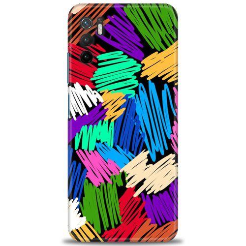 Xiaomi Poco M3 Pro Kılıf HD Baskılı Kılıf - Karalama + Tam Ekran Koruyucu