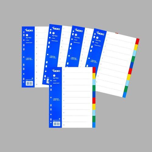 NOKİ AYRAÇ 1-10 (2*5 RENK) PP (INDEX SEPERATÖR) ( 5 Paket )