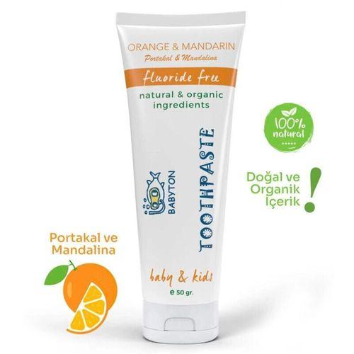 Babyton Organik Diş Macunu Portakal ve Mandalina Aromalı 50gr
