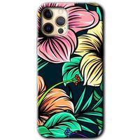 iPhone 11 Pro Kılıf HD Desen Baskılı Arka Kapak + Temperli Cam - Çizim Çiçekler