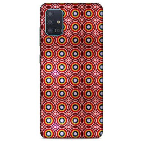 Samsung Galaxy A51 Kılıf Pastel Renkler (40) Fit Silikon Kılıf Yeşil Kırmızı