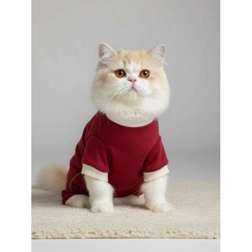 Ruby Foxie Kedi Tulumu – Kediler İçin Yumuşak ve Rahat Pijama