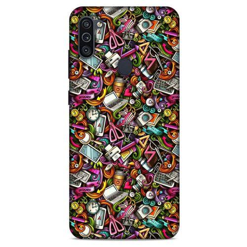 Graffitix (10) Desenli Silikon Kapak Samsung Galaxy M11 Kılıf