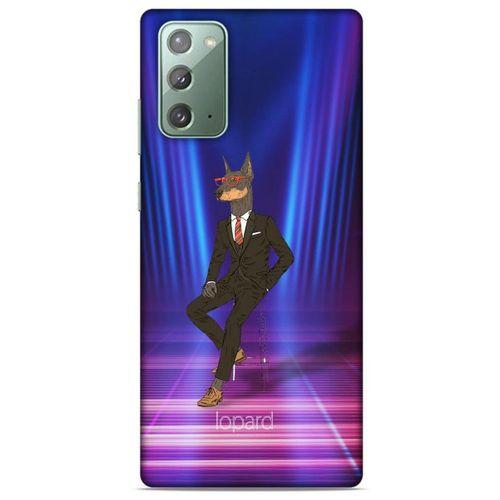 Samsung Galaxy Note 20 Kılıf FunnyMaX (44) Tough Armor Kılıf Fuşya Doberman