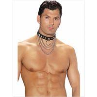 Fantezi Zincirli Deri Erkek Boyunluk Fantezi Aksesuar