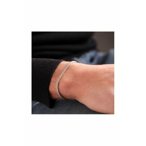 Unisex Tilki Kuyruğu Gümüş Renk Alaşım Erkek Bileklik Künye SNJ-012