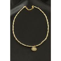 Nazar Zirkon Taşlı Metal Boncuklu Kolye