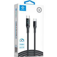 240W Type-C to Type-C Hızlı Şarj Kablosu –Dijital Göstergeli , 5A, 480 Mbps, Örgülü Dayanıklı Tasarım Arbaks ARB-127