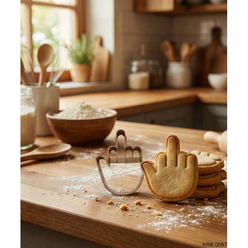 Orta Parmak El Figürlü Kurabiye Kalıbı ve Hamur Kesici – Şeker Hamuru ve Oyun Hamuru İçin Tek Parça Kalıp