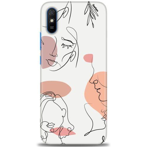 Xiaomi Redmi 9A Kılıf HD Baskılı Kılıf - Silüetler + Tam Ekran Koruyucu
