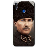 Honor 8x HD Baskılı Kılıf + 9D Tam Ekran Koruyucu - Başkomutan Atatürk