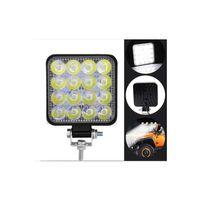 Off Road Sis Gündüz Farı Çalışma Lambası 8,5x8,5cm Kare 16 Led Traktör Kamyon Iş Makinesi