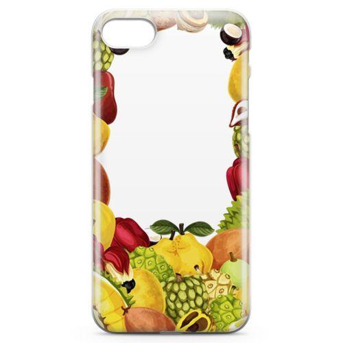 Apple iPhone SE 2020 Kılıf Ananas Armut Meyve Arka Kapak Koruma Desenli Full Koruyucu