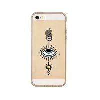 iPhone 5 Nazar Göz Desenli Premium Şeffaf Silikon Kılıf