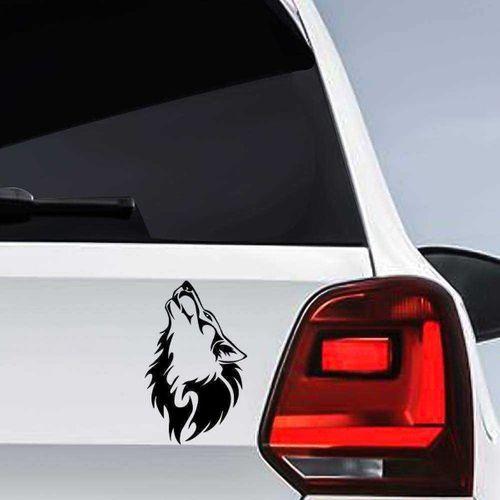 Uluyan Kurt Siluet Oto Sticker -araba Etiket, Araç Aksesuar, Sport, Modifiye