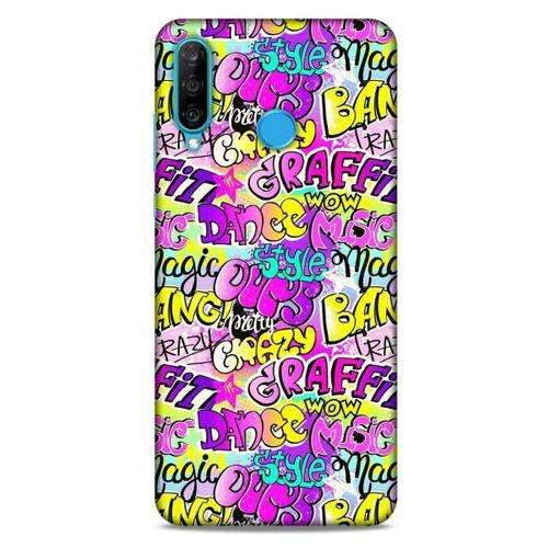 Graffitix (11) Desenli Silikon Kapak Huawei P30 Lite Kılıf