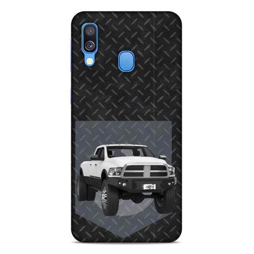 Lopard Samsung Galaxy A40 Uyumlu Kılıf PickUpX (20) Koruyucu Kılıf Beyaz Gümüş