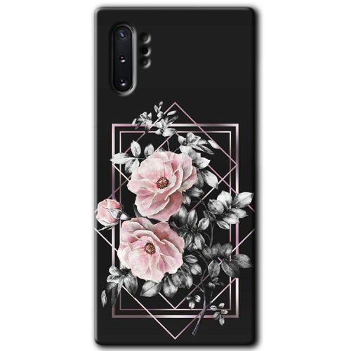 Potkal Hediye Fabrikası Samsung Galaxy Note 10 Plus HD Baskılı Kılıf + 9D Tam Ekran Koruyucu - Retro Çiçek 1
