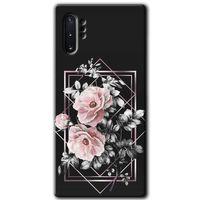 Potkal Hediye Fabrikası Samsung Galaxy Note 10 Plus HD Baskılı Kılıf + 9D Tam Ekran Koruyucu - Retro Çiçek 1