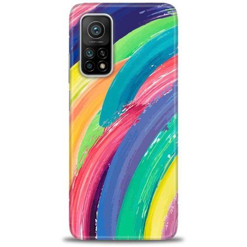 Xiaomi Mi 10T Pro Kılıf HD Baskılı Kılıf - Rengarenk + Tam Ekran Koruyucu