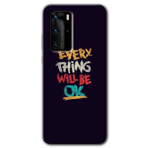 Huawei P40 Pro HD Baskılı Kılıf + 9D Tam Ekran Koruyucu - Everything
