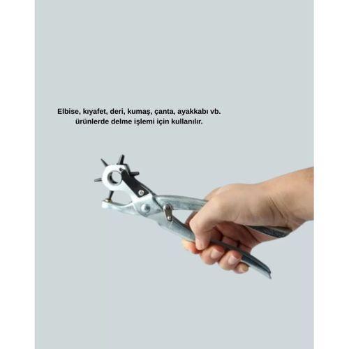 Profesyonel Deri Delme Pensesi Döner Başlıklı Kemer Delici 6 Fonksiyonlu