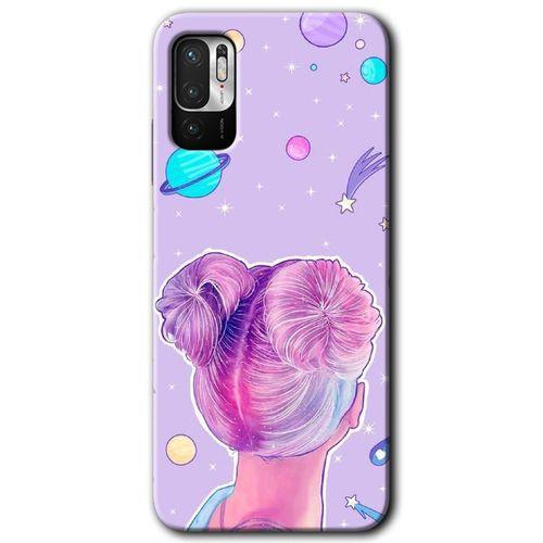 Xiaomi Poco M3 Pro HD Baskılı Kılıf + 9D Tam Ekran Koruyucu - Uzaylı Kız