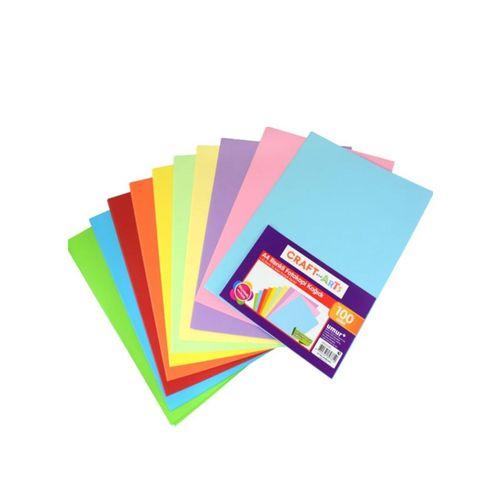 Craft And Arts Renkli Fotokopi Kağıdı A4 10 Renk 100Lü
