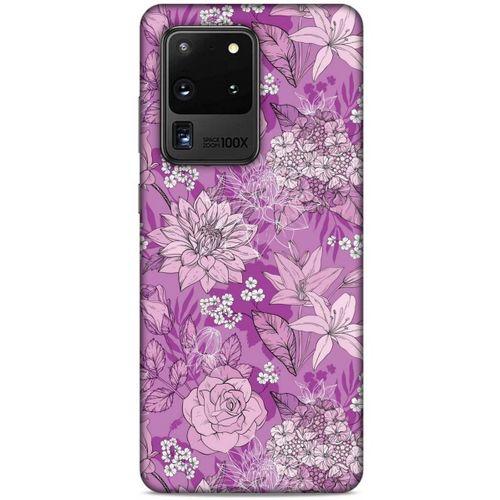 Samsung Galaxy S20 Ultra Uyumlu Kılıf Pembe Delisi (8) Baskılı Kılıf Çiçek