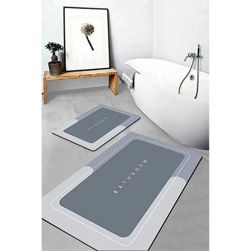 Sihirli Su Emici Banyo Paspası Kaymaz Tabanlı Kare 3,5 Mm 40x60