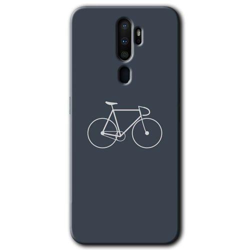 Oppo A5 2020 Kılıf HD Desen Baskılı Arka Kapak + Temperli Cam - Bike