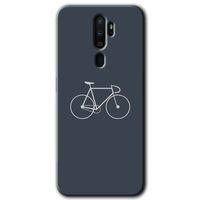 Oppo A5 2020 Kılıf HD Desen Baskılı Arka Kapak + Temperli Cam - Bike