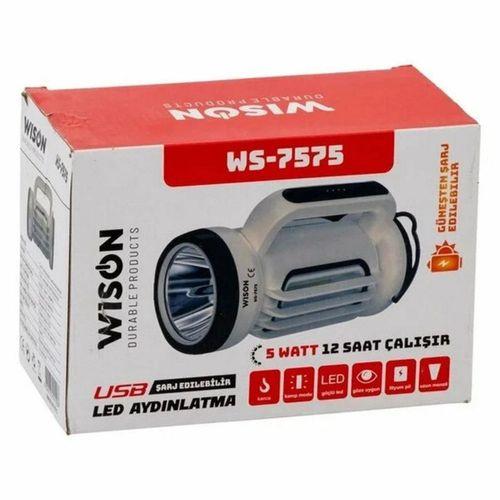 Ws-7575 5 Watt Solarlı Projektör Şarjlı Spot Fener