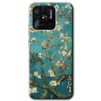 Redmi 10C Kılıf HD Desen Baskılı Arka Kapak - Almond Blossom + Kırılmaz Cam